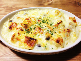 簡単ヘルシー♡はんぺんグラタン♫