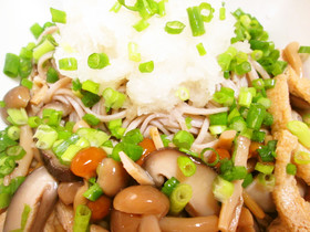 ★きのこたっぷり★ぶっかけおろし蕎麦