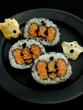 ハロウィンの飾り巻き寿司