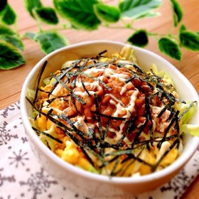 ✿ツナたま納豆レタスご飯✿