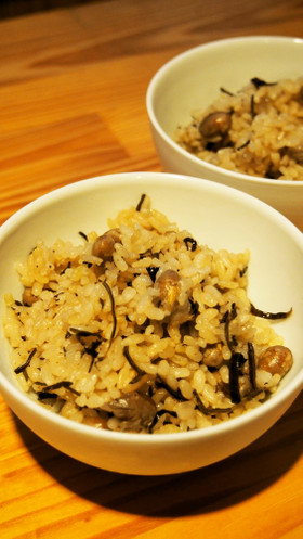 節分豆(炒り豆)で大豆ご飯