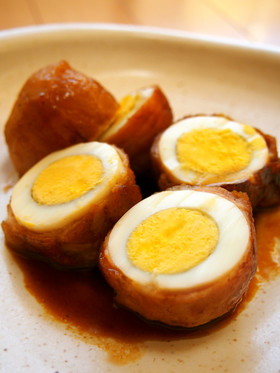 お弁当に◎簡単♪ゆで卵の肉巻き☆照り焼き