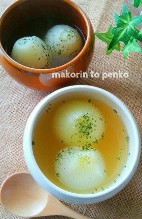 塩玉ねぎのトロッと丸ごとオニオンスープ