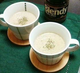 干し椎茸のコーヒーミルクスープ。